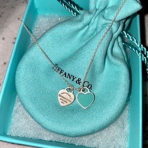 Tiffany & Co Mini Double Heart Tag Pendant